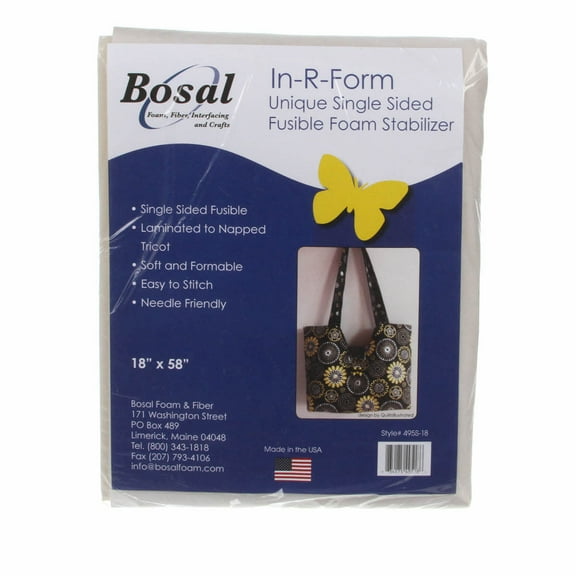 Bosal In R Form Foam Sew In Fusible Stab 58x18 Wht