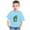 Blue, variant on Wavsuf Kids T-Shirts for Boys Printed Crew Neck Casual Summer Blue Shirts Size 4-5 Years