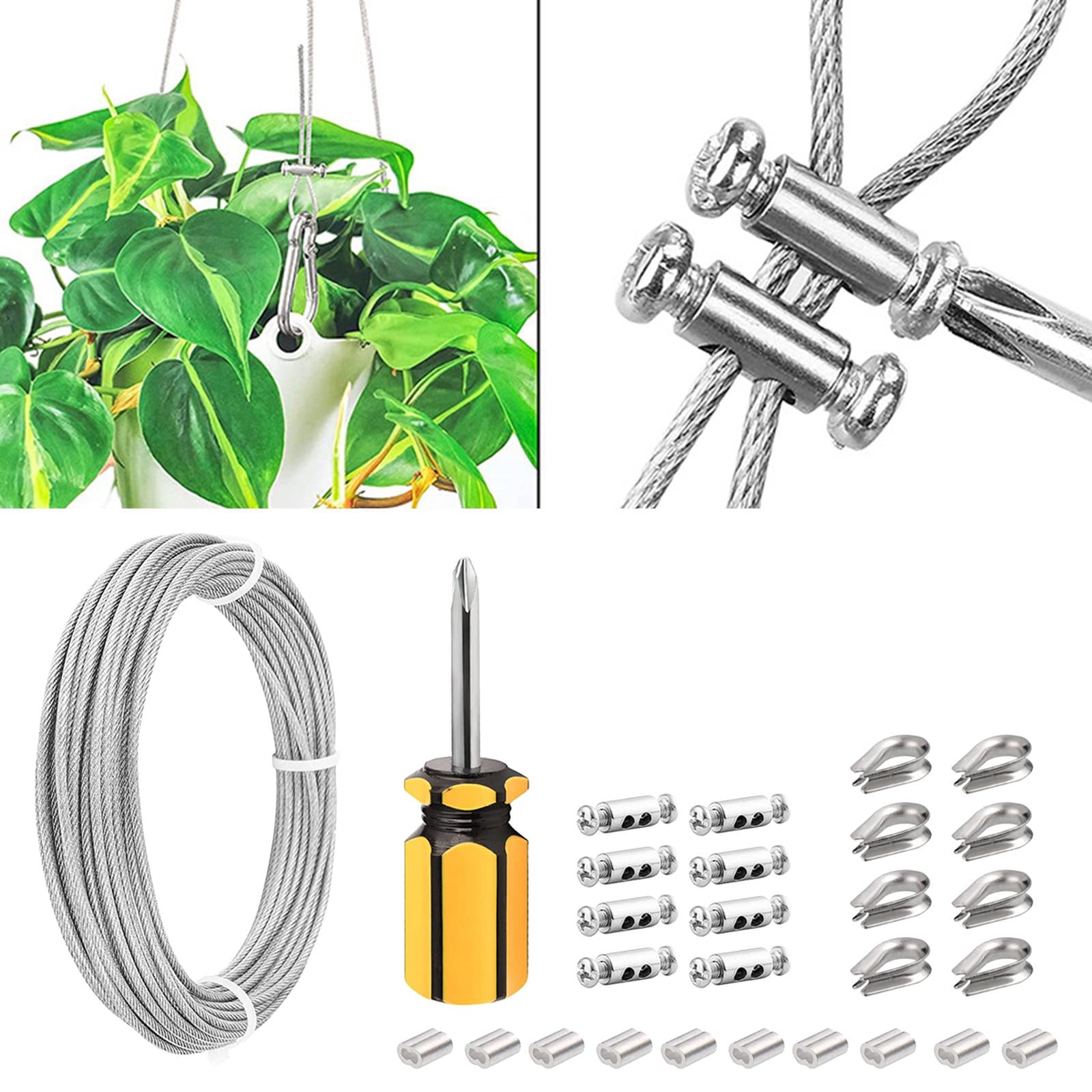SunniMix 2mm Wire Rope Chandelier Hanging Multiuse for Balconies Porch Home 20m