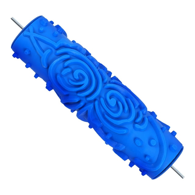 Diy Patterned Paint Roller Decorative Rubber Roller With Plastic Handle For Home Wall Decoration Texture Paint Roller For Walls Refillable Paint Roller Kit