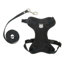 Vibrant Life Mesh Cat Harness & Leash Set, Black, One Size Fits Most