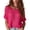 Hot Pink, variant on Stichou Women's Summer Crochet Tops Half Sleeve Knit Sweater Hollow Out 2026 Beach Vacation Clothes Casual Spring Outfits Beige L