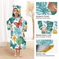 thumbnail image 4 of joogoo Wearable Blanket Hoodie for Butterfly Palm Leaves Flannel Sherpa Pocket 3-14 YR S, 4 of 7
