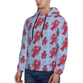 thumbnail image 3 of Balery Cartoon Lobsters 2 Pattern Mens Hoodie Kangaroo Pocket Hoodie Pullover Hooded Sweatshirt Ideal for Daily Wear Travel and Home-XX-Large, 3 of 7