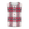 thumbnail image 5 of APEXFWDT Women's Plus Size Plaid Vest Button Down Sleeveless Flannel Jacket Collarless Casual Outerwear for Layering Under Jackets & Office Lunches, 5 of 5
