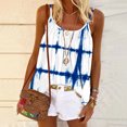 thumbnail image 2 of up to 60% off Gifts Usmixi Womens Tank Tops Fashion Loose Pleated Swing Strap Vest Going out Camisole Shirts Summer Trendy Tie-Dye Print Crewneck Sleeveless Shirts Blouse White l, 2 of 5