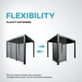 thumbnail image 6 of Mirador 10'x 10' 111S Outdoor Pergola Accessories-Aluminum Fixed Shutter Wall, Charcoal, 6 of 7