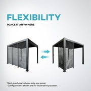 Mirador 10x 13 111S Outdoor Pergola Accessories-Aluminum Fixed Shutter Wall, Charcoal