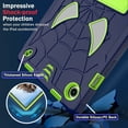 thumbnail image 6 of SaniMore Case for Samsung Galaxy Tab S9/Tab S7Tab S8/ (Model SM-X700/X710/X706/T870), Screen Protector Shoulder Strap Hidden Bracket Pen Slot Heavy Duty Protective Shockproof Hybird Shell, Navy+Green, 6 of 6