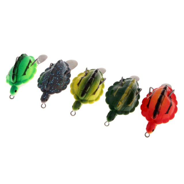 Kit De Señuelo De Pesca De Rana De 5 Piezas Especialmente Para Cabeza De Serpiente De Bajo, Agua Dulce Macarena Señuelo de pesca de rana