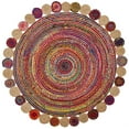 thumbnail image 6 of SAFAVIEH Cape Cod Kyle Braided Area Rug, 6' x 6' Square, Red/Multi, 6 of 8