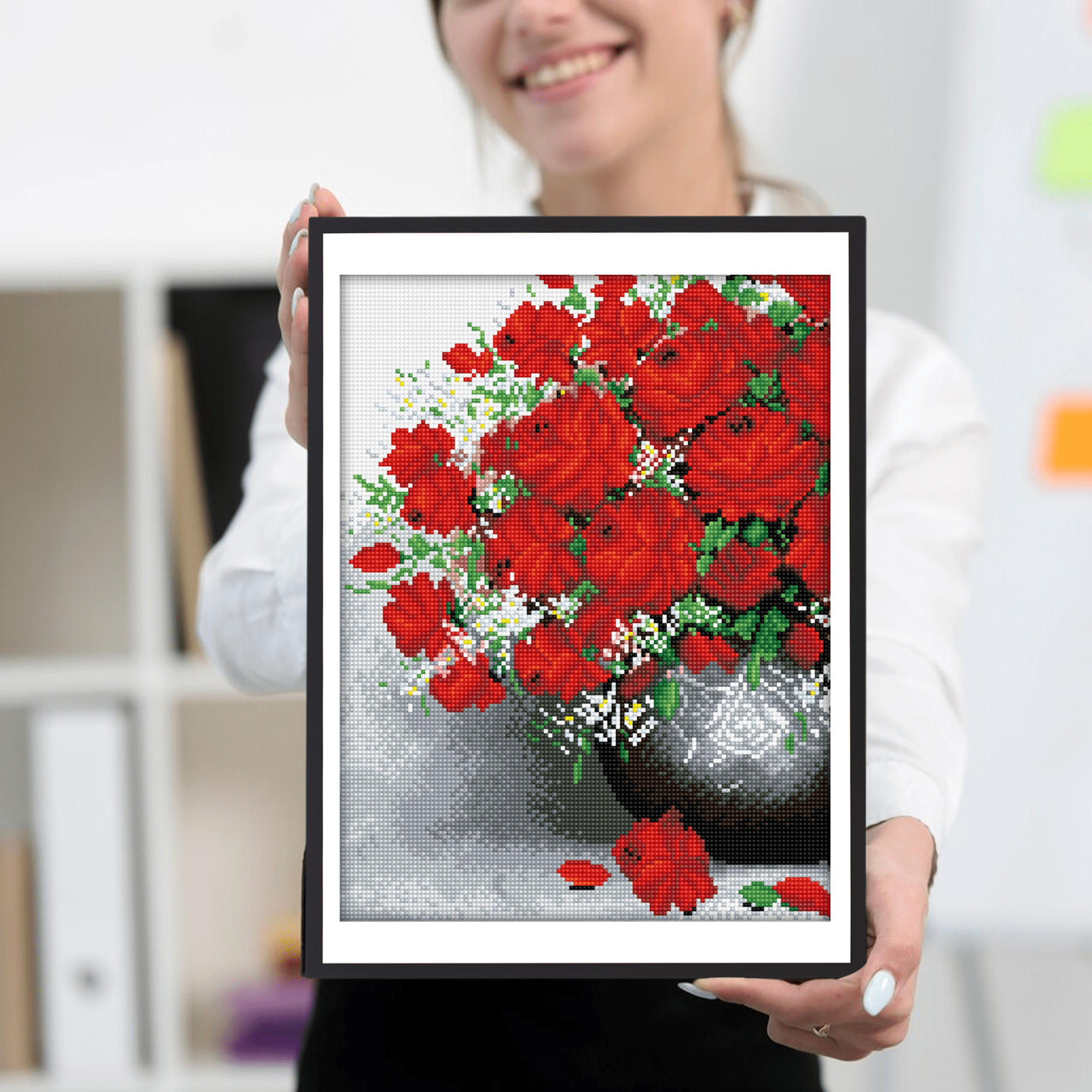 Diamond Dotz Classic Arrangement Flowers Diamond Painting Kits for Adults - Diamond Art Kits a Relaxing Creative Craft Kit with Dotz Gems 16.1"x12.2"