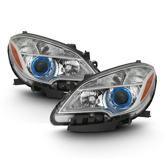AKKON - For Pair 2013-2016 Buick Encore Halogen Chrome Headlights Left Driver Right Passenger Side