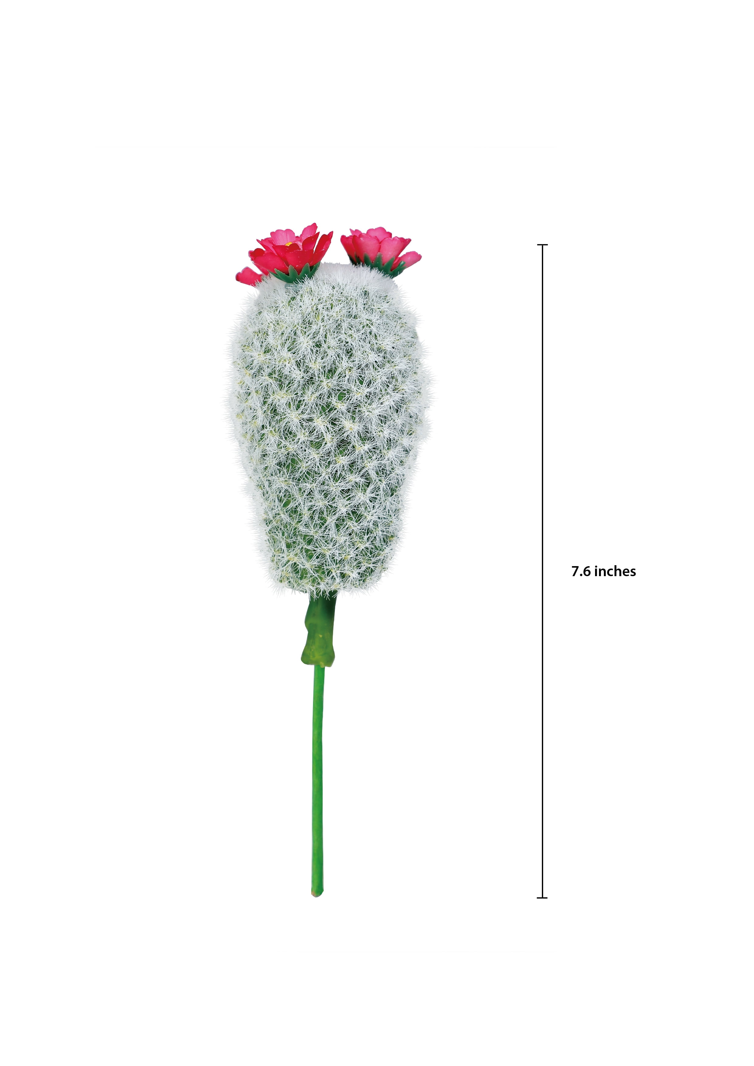 Mainstays 7.6" Artificial Cactus Pick, Green with Hot Pink Flowers
