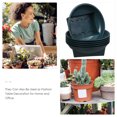 thumbnail image 3 of OATIPHO 6Pcs Plastic Planter Floral Bowls Green Round Tabletop Decor Gardening Supplies, 3 of 8