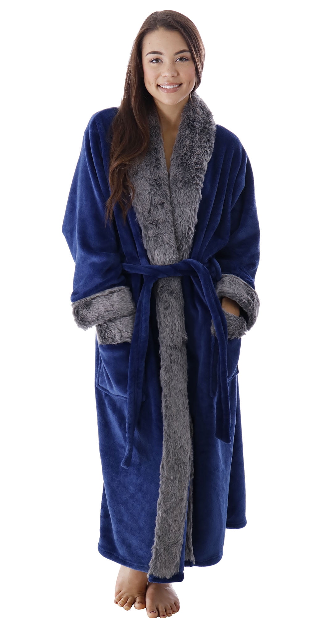 white robe with fur trim