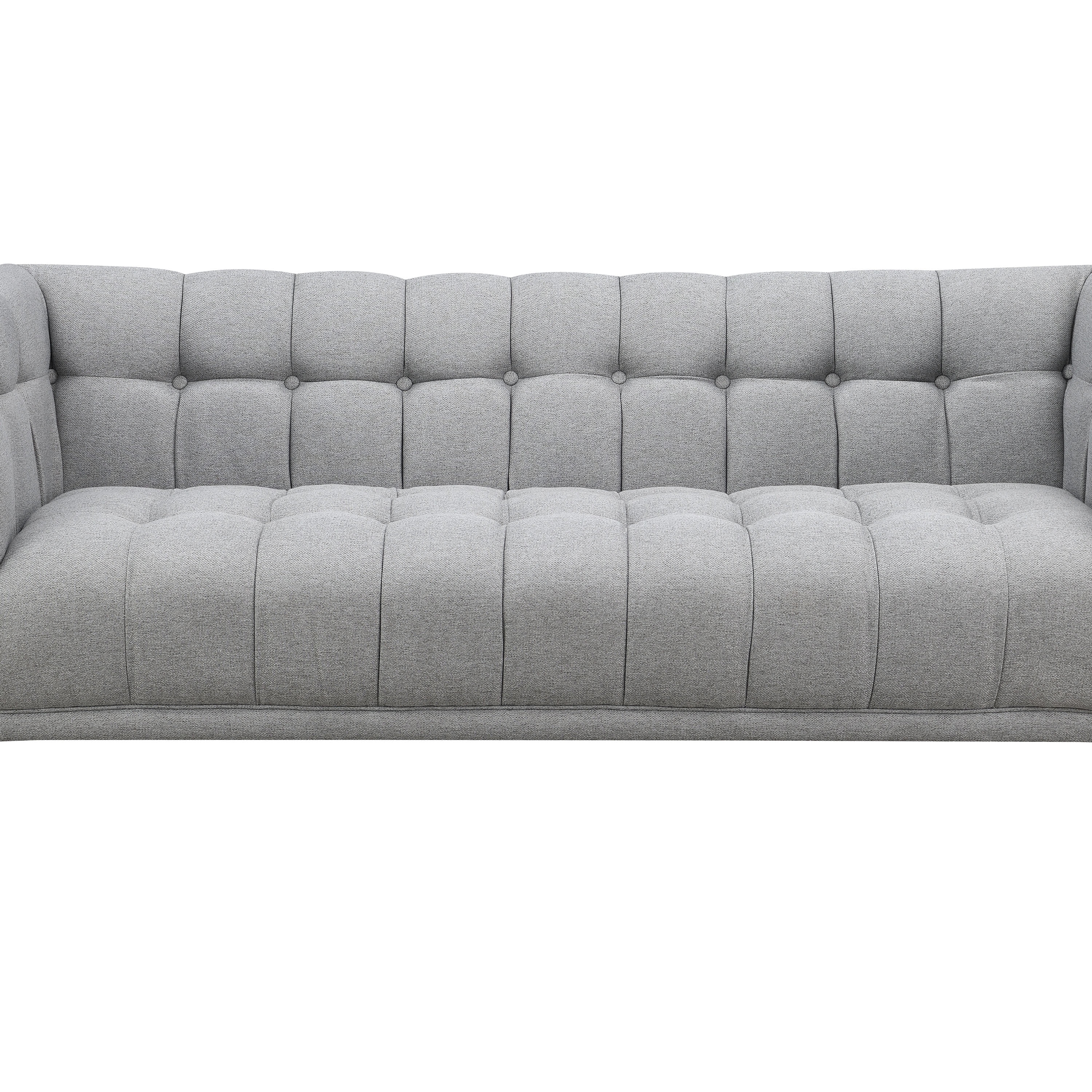 AC Pacific Mid-Century Modern Gray Living Room Sofa