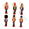 thumbnail image 3 of 6 piezas de decoraciones colgantes de cascanueces de 12,5 x 4 cm, versátiles para de Navidad, pequeñas figuras decorativas de madera, 3 of 9