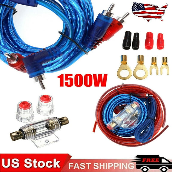 Tmalltide 1500W Amplifier Amp to RCA Cable with Accessories Included