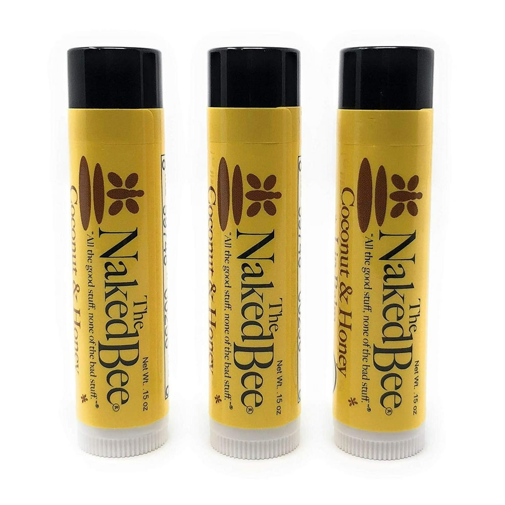 The Naked Bee Lip Balm 0.15 oz, 3 Pack (Coconut Honey)