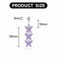 thumbnail image 5 of DESIGNICE Belly Button Ring,Butterfly Symbol Belly Ring,Heart-Shaped Accent Glow Belly Button Rings for Women,Style2, 5 of 5