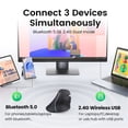 thumbnail image 3 of JOMAA RGB Backlit Wireless Vertical Mouse Bluetooth 5.0 2.4G Ergonomic 4000DPI 6 Mute Buttons for MacBook Tablet Laptops, 3 of 9