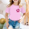 thumbnail image 5 of Ketyyh-chn99 Girls Short Sleeve T Shirts Kids Girls Oversized T Shirts Kids Summer Striped Short Sleeve Tops Casual Crewneck Tees Size for 3-4 Years,Pink, 5 of 8