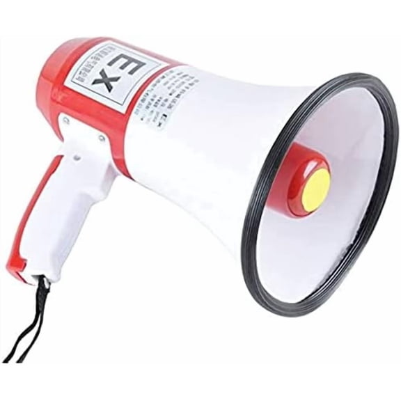 Megaphone, Portable Rechargeable Explosion-Proof, Rechargeable 20 Watt Loud Megaphone with Siren Bullhorn Speaker Outdoor Portable Amplifier for Indoor/Outdoor Sporting Events and Crowd Control