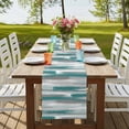 thumbnail image 4 of Table Runners 72 Inches Long Dress Scarves, Blue Gray Stripes Farmhouse Kitchen Table Runner, Coffee Tablerunners, Watercolor Modern Abstract Minimalist 16x72 Inch, 4 of 9