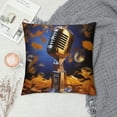 thumbnail image 2 of GOSMITH  Couch Throw Pillow Covers Square Decorative Throw Pillow Cover Music Microphone Pillow Cases Double Sided Cushion Cover for Living Room Soft Plush Cushion Case for Sofa, 2 of 5