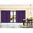 thumbnail image 1 of SAMIMPORT-2011 Cortinas opacas con ojales y estampado morado liso para puerta corrediza de cocina, 100 x 84 pulgadas, 1 of 3