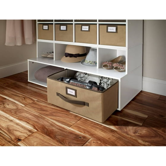 ClosetMaid Decorative Deep Fabric Bin, Mocha