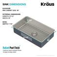 thumbnail image 6 of KRAUS Dex 32” Undermount 16 Gauge Stainless Steel Single Bowl Kitchen Sink, 6 of 7