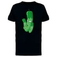 thumbnail image 1 of Happy Evil Cucumbers Cartoon T-Shirt Men -Image by Shutterstock, Male 3X-Large, 1 of 2