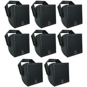 (8) JBL AWC82-BK 8" Black Indoor/Outdoor 70V Surface Mount Commercial Speakers