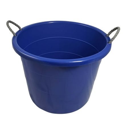 Your Zone 17 Gallon Tub With Grey Rope Handles Stadium Blue Set Of 2