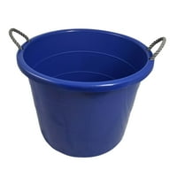 Your Zone 17 Gallon Tub with Grey Rope Handles, Stadium Blue, Set of 2