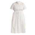 thumbnail image 4 of Free Assembly Women's and Women's Plus Cotton Double Tie Utility Midi Dress with Short Sleeves, Sizes XS-4X, 4 of 4