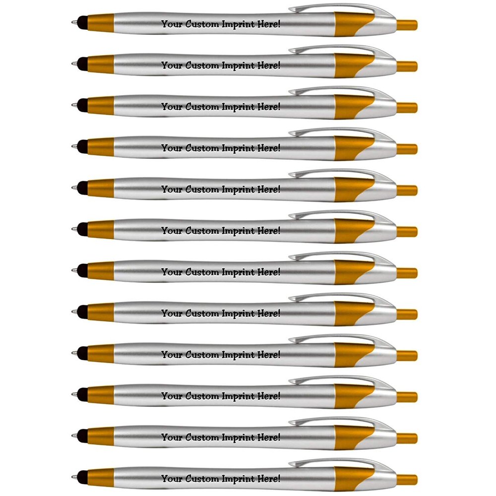 Personalized Ink Pens with Stylus The Stream Click action Custom