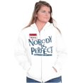 thumbnail image 4 of Nobody is Perfect Saying Sarcastic Unisex Fleece Graphic Zip Up Hoodie Brisco Brands 2X, 4 of 5