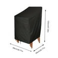 thumbnail image 3 of OPTUTUS 600D Outdoor Chair Covers, 2 Pack Patio Deep Seat Cover，Patio Waterproof Furniture Covers for 4-6 Stacking Chairs, Black-27 x 27 x 47 inch, 3 of 6