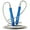 Blue, variant on MOGOLD Speed Jump Ropes | Skipping rope with Ball Bearings Unbreakable Metal&Rubber Handles,Black
