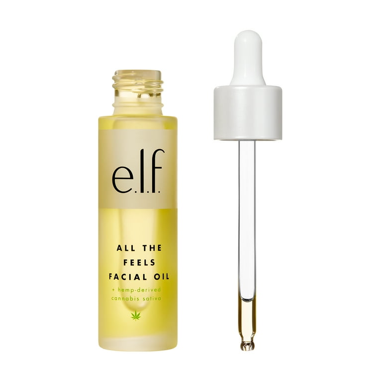 e.l.f. Hemp & Collagen Facial Oil Therapy, 1.69 Oz.