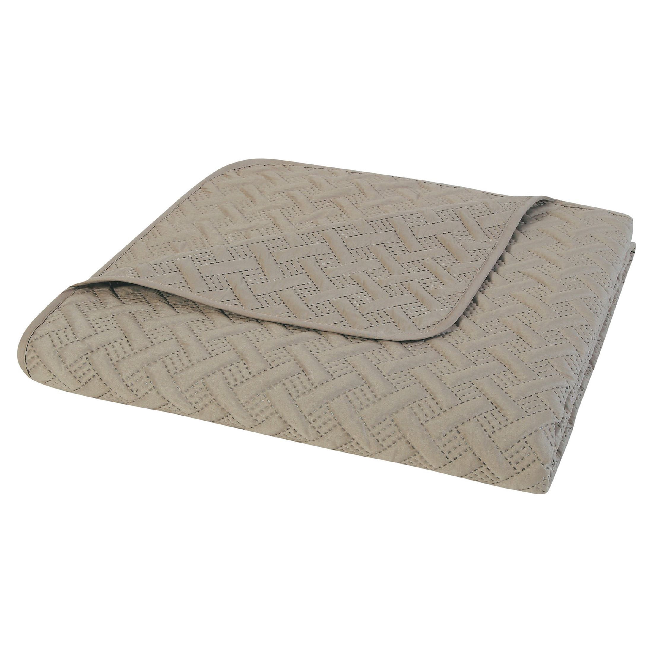 VCNY Home Nina 3-Piece Taupe Geometric Quilt Set, King, Adult, Unisex
