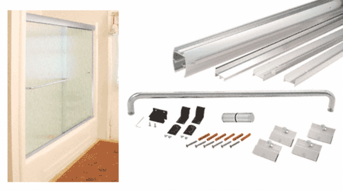 CRL Brite Anodized 60" x 72" Cottage DK Series Sliding Shower Door Kit with Metal Jambs for 1/4
