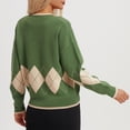 thumbnail image 4 of Erwazi Sweaters Women's Color Block Fall Winter V Neck Long Sleeve Warm Soft Knitted Pullover, 4 of 8