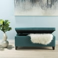 thumbnail image 5 of Christopher Knight Home Breanna Fabric Storage Ottoman, Dark Teal, 5 of 8