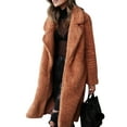 thumbnail image 6 of LMLYSoH Women Coat, Solid Color Cardigan Loose Jacket, Long Sleeve Folded Collar Wild Fashion Spring/Autumn/Winter Outerwear, 6 of 9