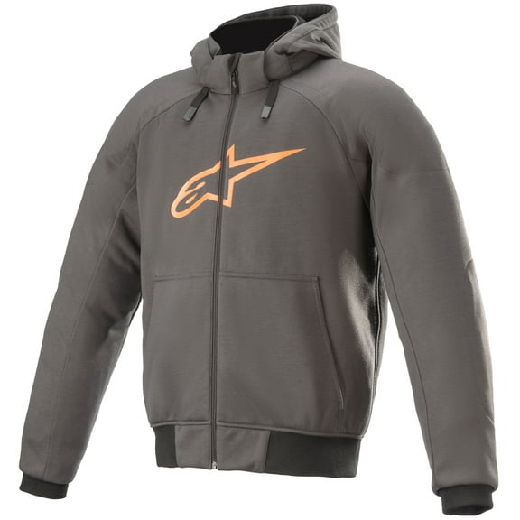 Alpinestars Chrome Sport Hoodie (Large, Tar Gray/Flame Orange)