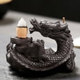 thumbnail image 2 of Luckyn Ceramic Dragon Smoke Waterfall Backflow Incense Burner Censer Home Decor, 2 of 10